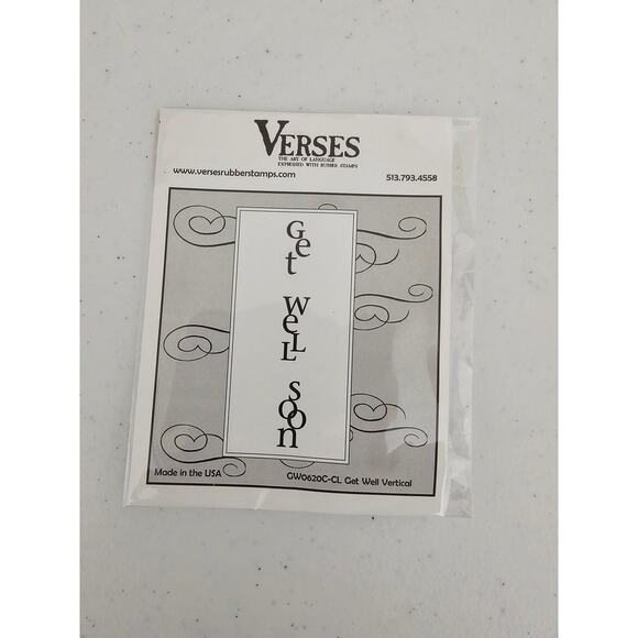 Verses Rubber Stamp Co Get Well Soon Rubber Stamp - Picture 1 of 2